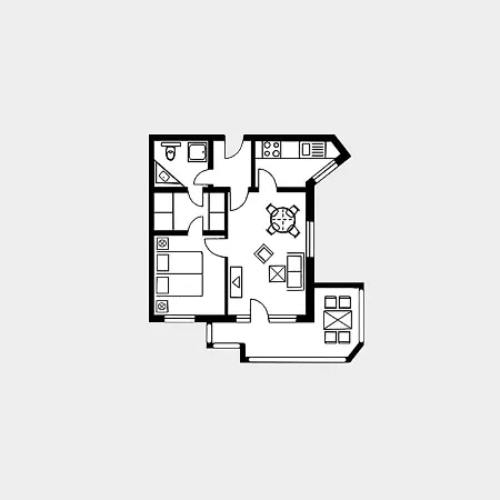 Strandvillen - Mit 1 Schlafzimmer Und Balkon Ah-562 Apartmán *